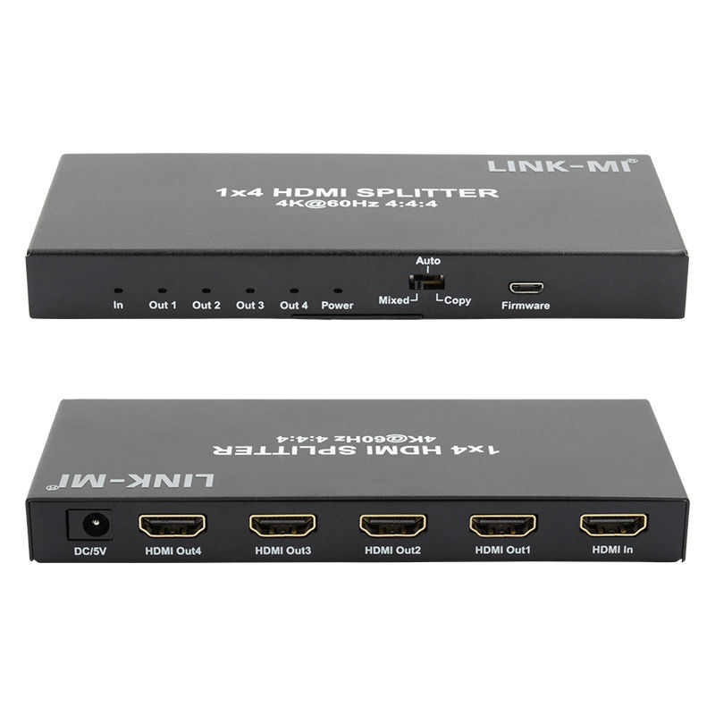 HDMI 2.0 HDMI Genişletici Splitter 60Hz 1x4 Destek 3D 18G HDR 1 In 4 Out AV Splitter