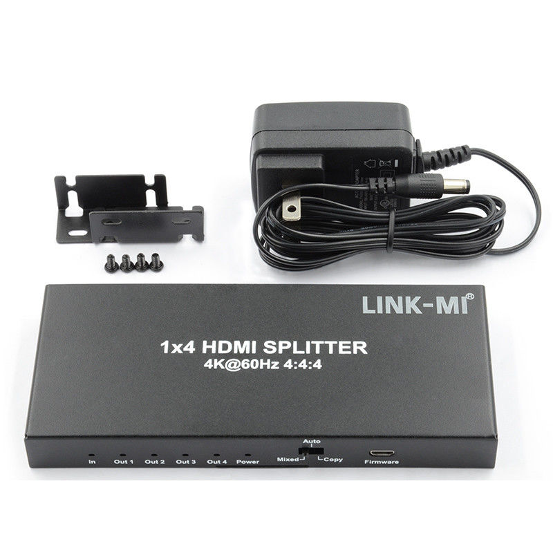 HDMI 2.0 HDMI Genişletici Splitter 60Hz 1x4 Destek 3D 18G HDR 1 In 4 Out AV Splitter