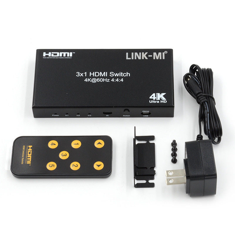 3X1 HDMI 2.0 Değiştirici HD Matrix Değiştirici 3 X 1 HDMI Değiştirici 3 Port Hdmi Değiştirici 1080P 20m