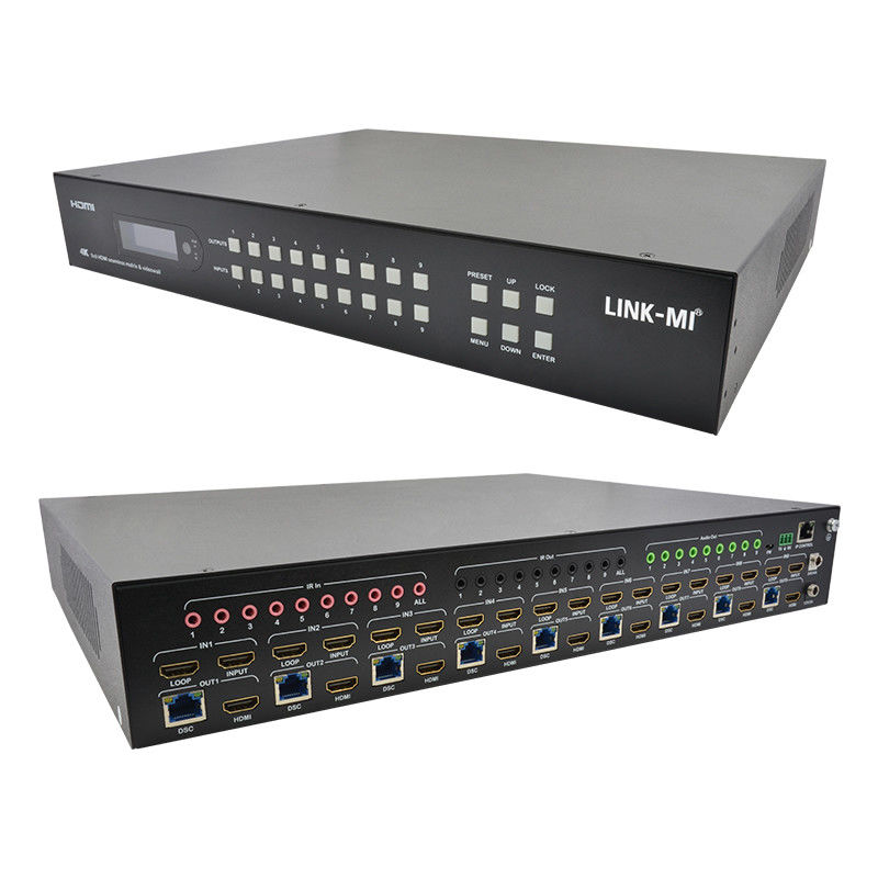 9x9 70M HDMI Video Duvar İşlemcisi HDMI Splitter 3x3 4K HDMI Matrix Extender