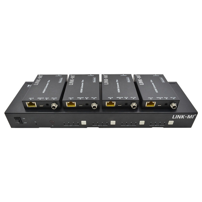 70M 4X4 HDMI Matrix ile IR Matrix Fonksiyonu 18Gbps 4K@60Hz HDMI 2.0b POC