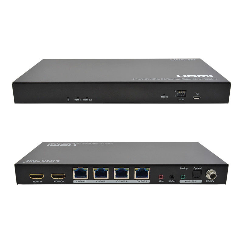 1x4 4K Kablosuz HDMI Splitter Genişletme Desteği 60m 4K@60Hz AV Splitter Over RJ45