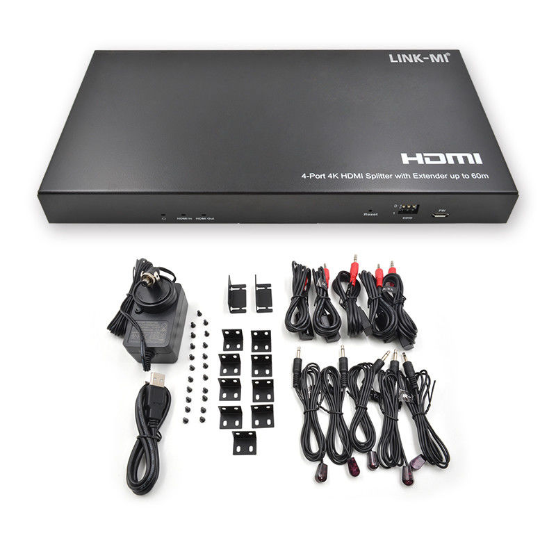 1x4 4K Kablosuz HDMI Splitter Genişletme Desteği 60m 4K@60Hz AV Splitter Over RJ45