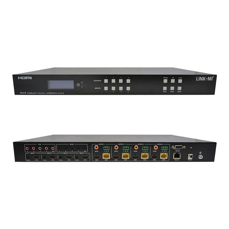 70m 4x4 HDMI Audio Matrix Switch 4 HDMI Loop Out 4 Port Video Switch ile