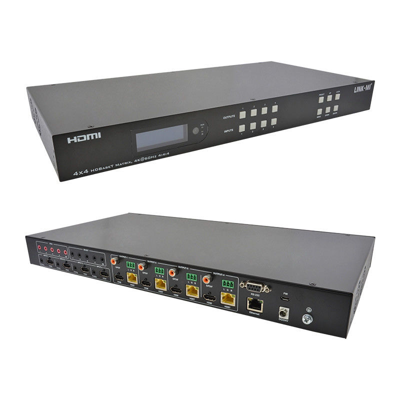 70m 4x4 HDMI Audio Matrix Switch 4 HDMI Loop Out 4 Port Video Switch ile