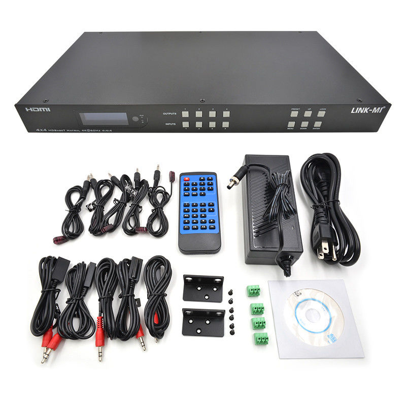 70m 4x4 HDMI Audio Matrix Switch 4 HDMI Loop Out 4 Port Video Switch ile