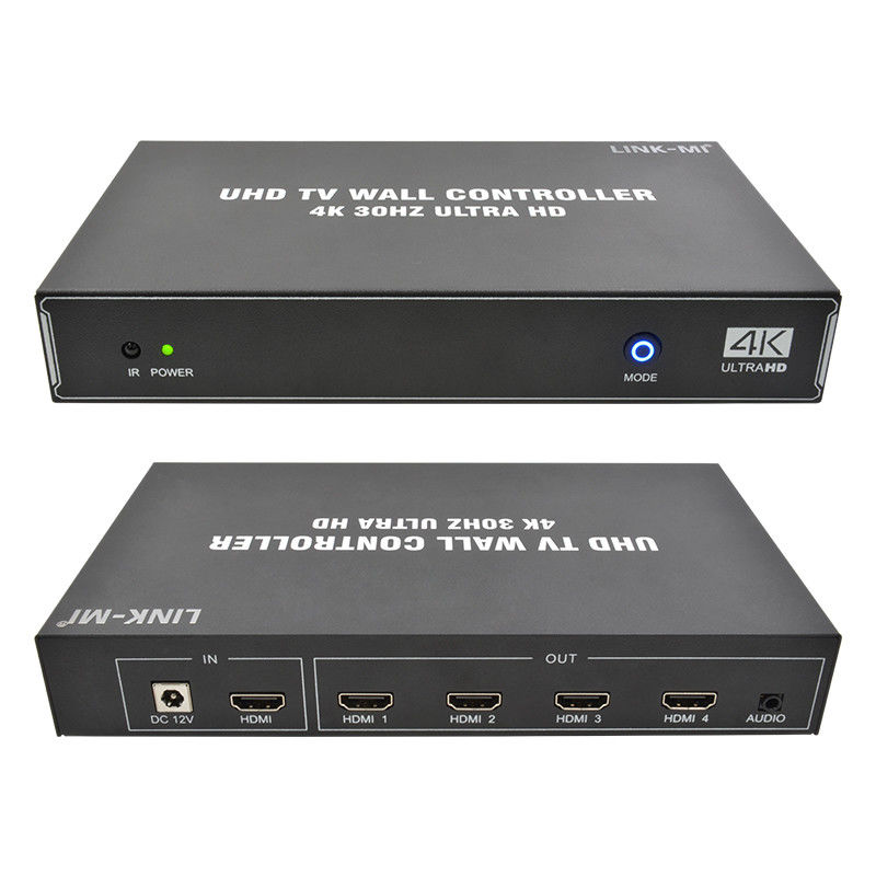 1X4 1X3 1X2 4K Video Duvar Kontrolörü 30Hz 4 Kanal HDMI TV Video Duvar İşlemcisi 2x2