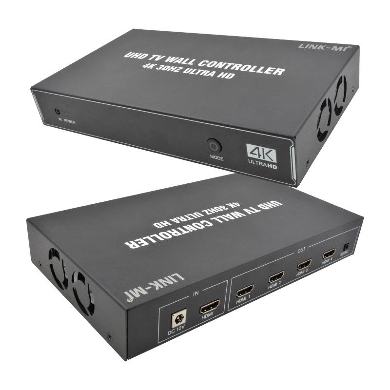 1X4 1X3 1X2 4K Video Duvar Kontrolörü 30Hz 4 Kanal HDMI TV Video Duvar İşlemcisi 2x2