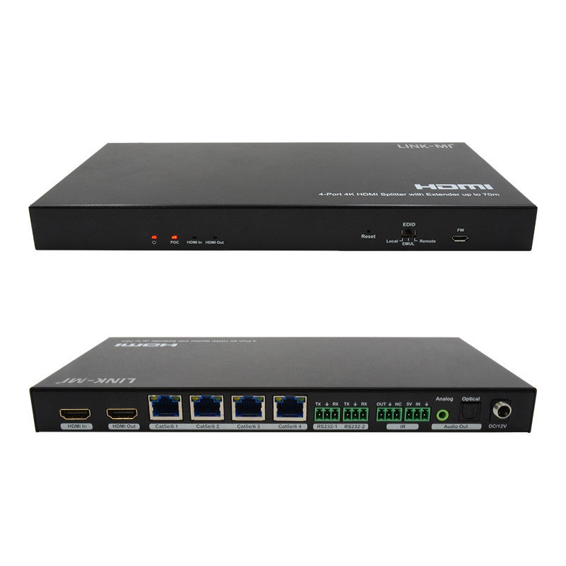 70M 1x4 4K HDMI Splitter Extender Audio Extract ile 1x4 Hdmi Splitter Over Cat6