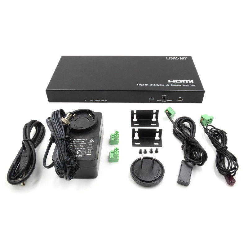 70M 1x4 4K HDMI Splitter Extender Audio Extract ile 1x4 Hdmi Splitter Over Cat6