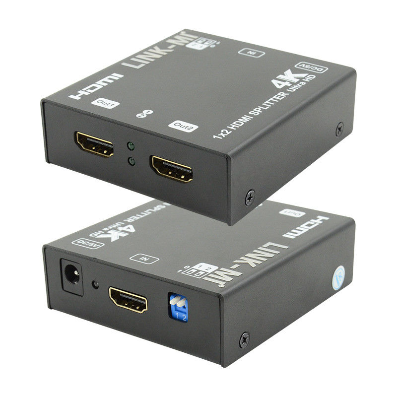 1X2 4K HDMI Extender Splitter Destek 4K2K EDID 3D 2 Port Video Splitter