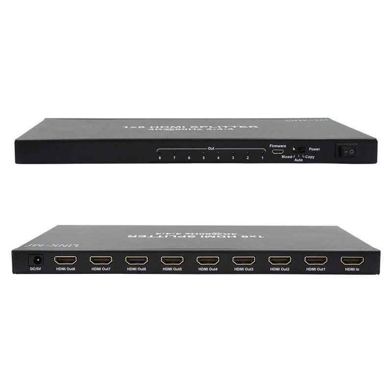 1/8 4K HDMI Splitter 1 In 8 Out 60Hz 3D 18G Video Audio Splitter 8 Ekran için