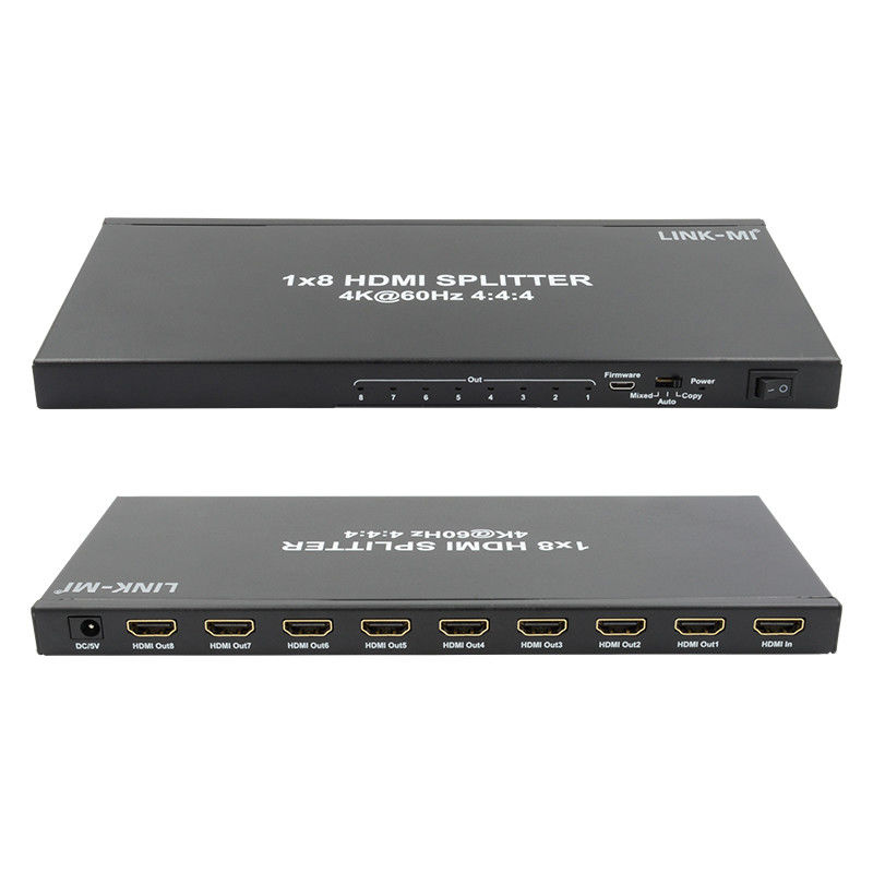 1/8 4K HDMI Splitter 1 In 8 Out 60Hz 3D 18G Video Audio Splitter 8 Ekran için
