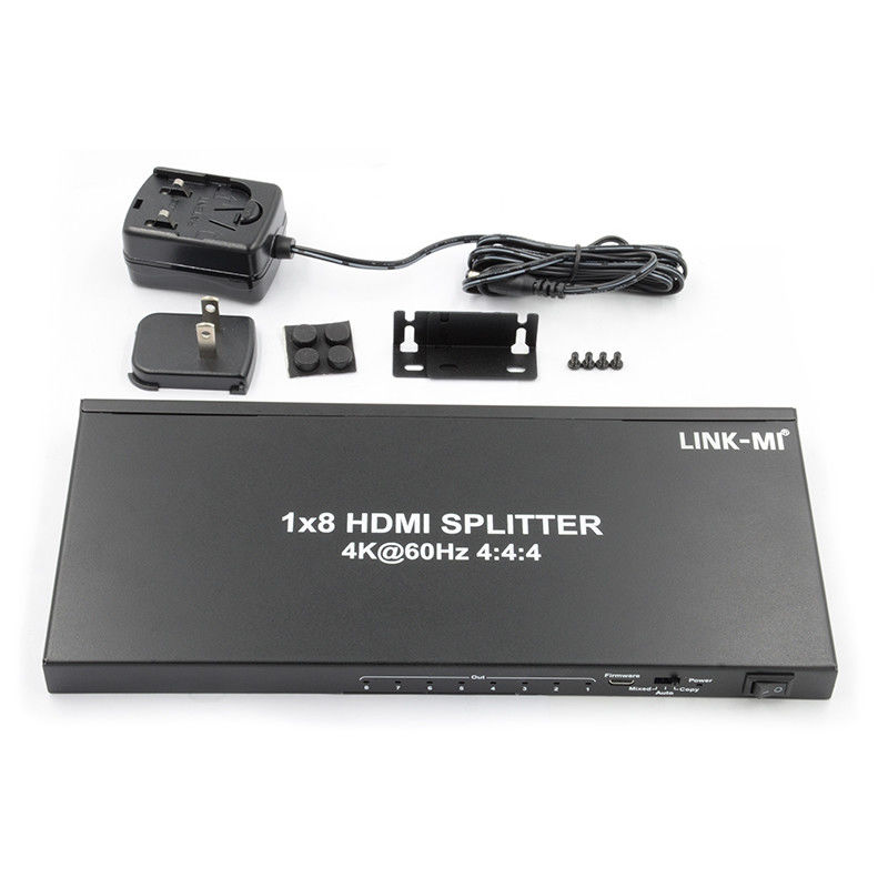 1/8 4K HDMI Splitter 1 In 8 Out 60Hz 3D 18G Video Audio Splitter 8 Ekran için