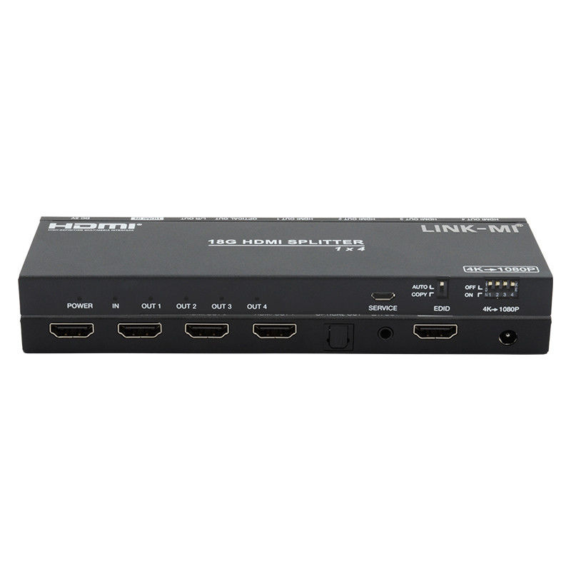 4K 1X4 Multi HDMI Splitter EDID Analog Optik HDMI2.0b 4 Port Video Splitter