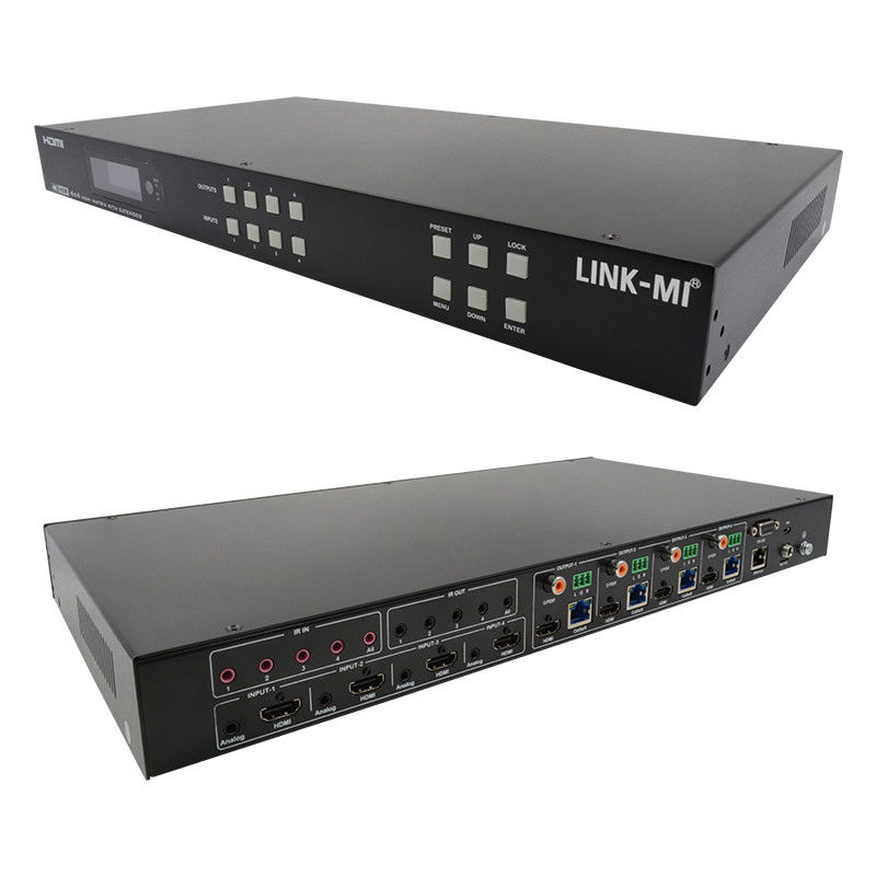 70m 4x4 HDMI Matrix Extender 4 HDMI Loop Out 4K HDMI Matrix Switch ile