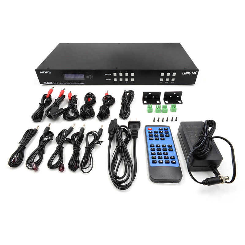 70m 4x4 HDMI Matrix Extender 4 HDMI Loop Out 4K HDMI Matrix Switch ile