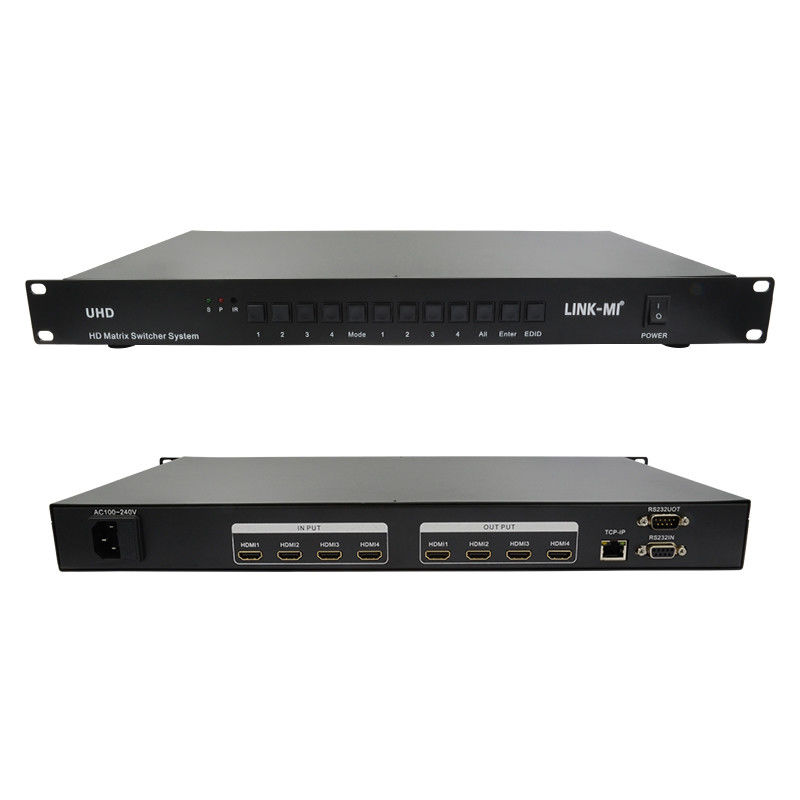 4X4 HDMI Matrix Switcher Sistemi 4K HDMI Video Switch Destek RS232 TCP/IP