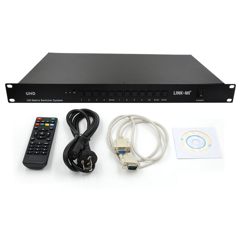 4X4 HDMI Matrix Switcher Sistemi 4K HDMI Video Switch Destek RS232 TCP/IP