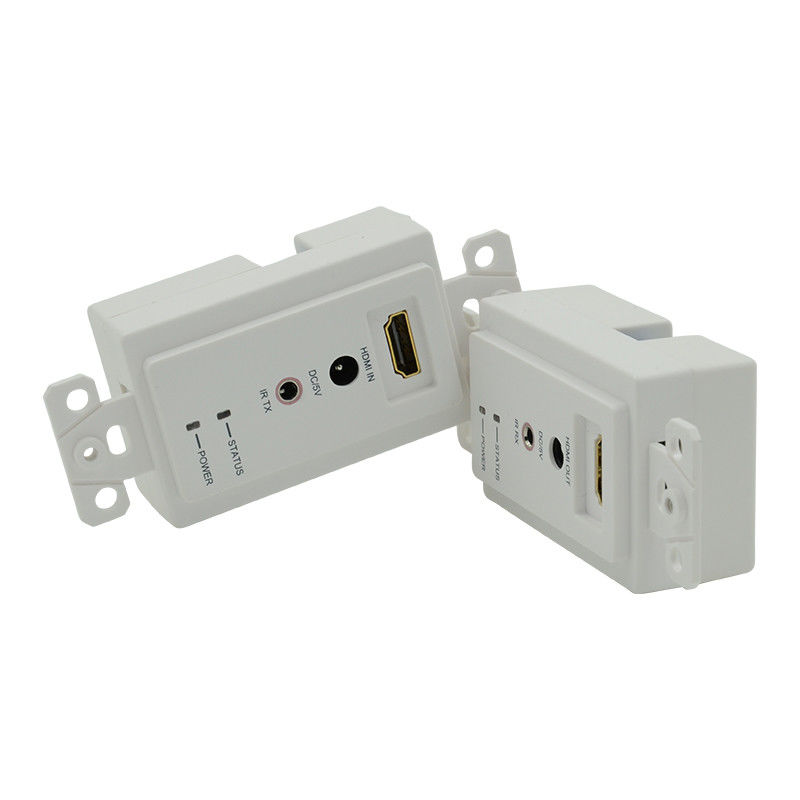 60m HDMI Duvar Plakası Genişleticisi Tek Cat5e Cat 6'dan HDMI Genişleticisi Destek 3D IR