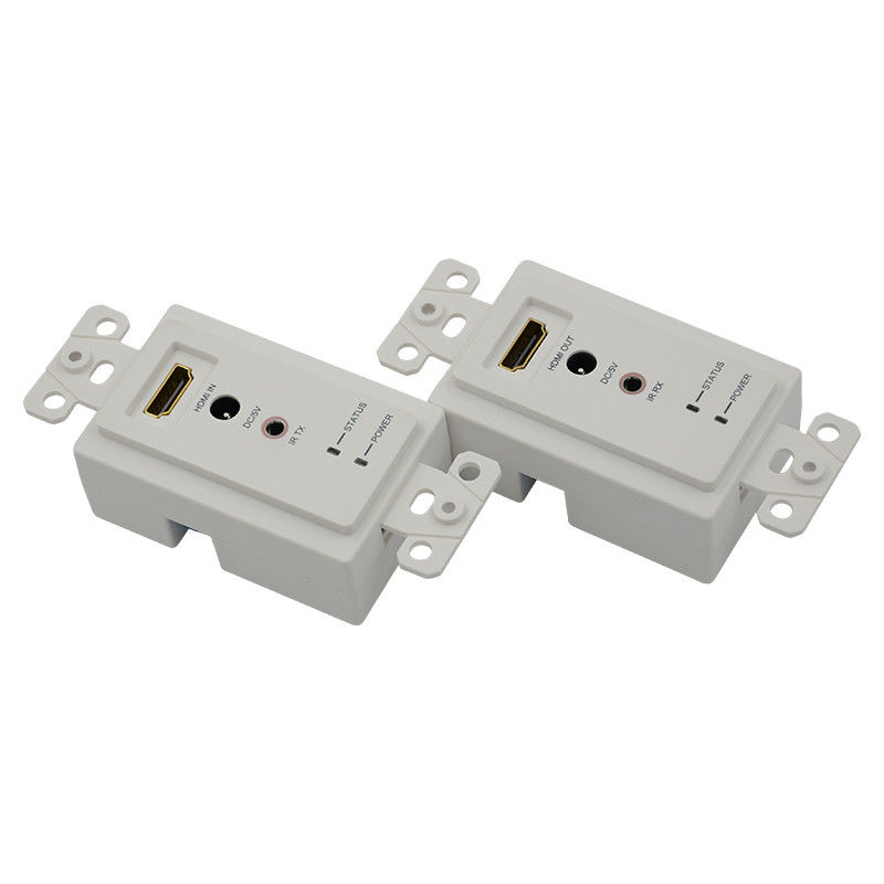 60m HDMI Duvar Plakası Genişleticisi Tek Cat5e Cat 6'dan HDMI Genişleticisi Destek 3D IR