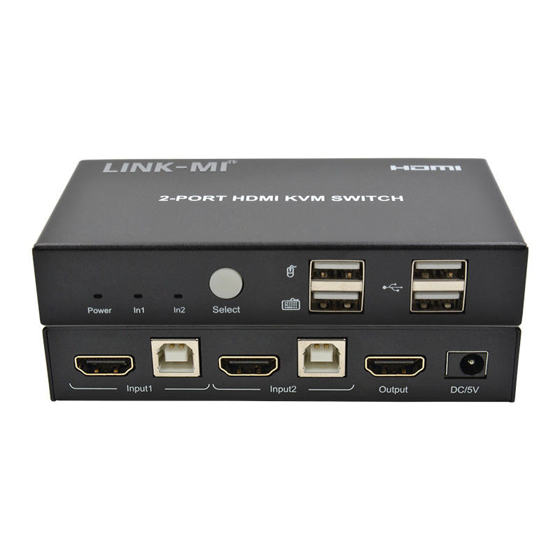 4K 2Port HDMI KVM Değiştiricisi Destek 4K 30Hz USB Tip B Port