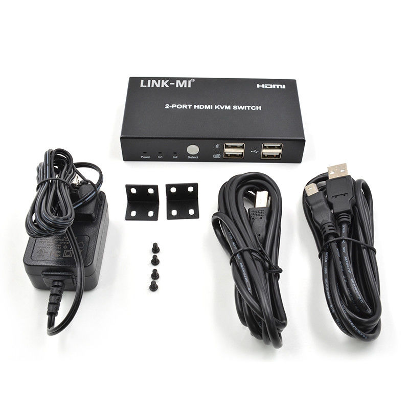 4K 2Port HDMI KVM Değiştiricisi Destek 4K 30Hz USB Tip B Port