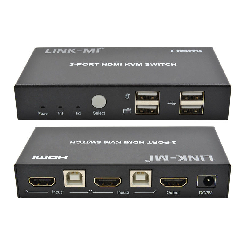 4K 2Port HDMI KVM Değiştiricisi Destek 4K 30Hz USB Tip B Port