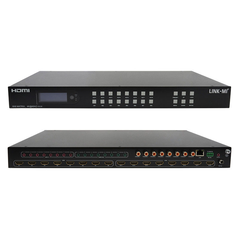 8x8 HDMI Matrix 4k Hdmi Analog Ses Çekimi Desteği 18Gbps HDR ile Değiştirici