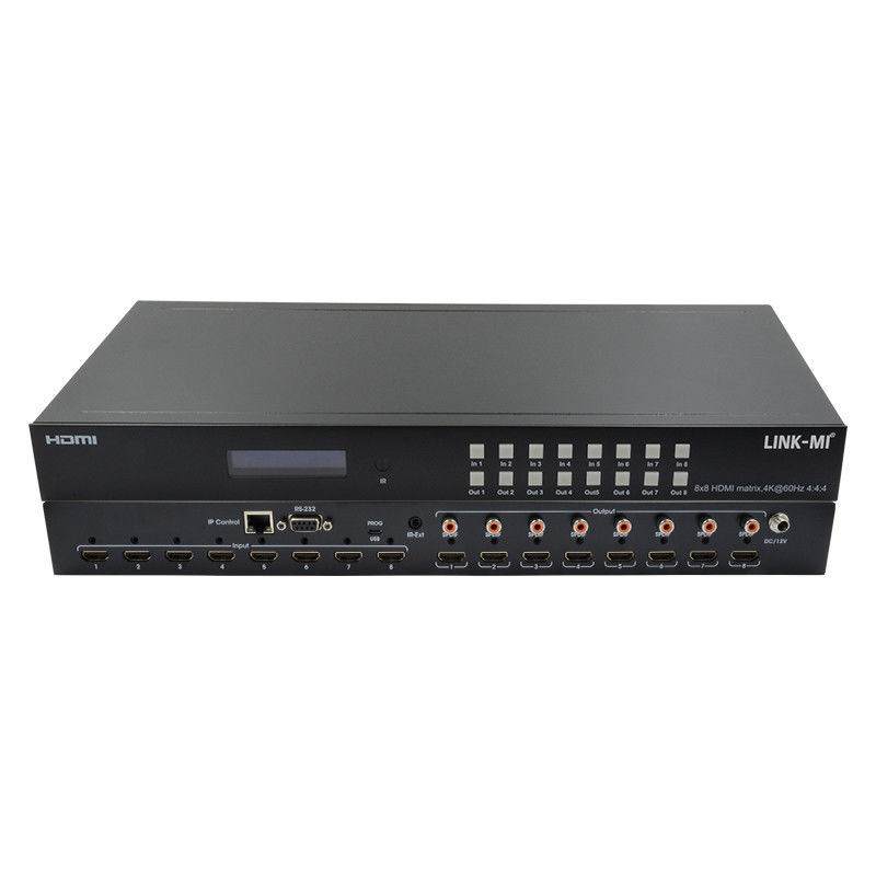 8x8 4K HDMI Modüler Matris Değiştiricisi 8 UHD Ekranı İçin SPDIF Dışarı IP Web GUI Kontrolü