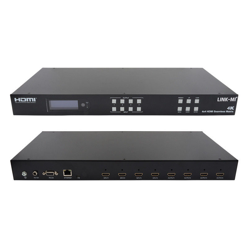 Sızdırmaz HDMI 4K Video Duvar Bölücü HDMI Matrix Switcher 2X2 4 In 4 Out