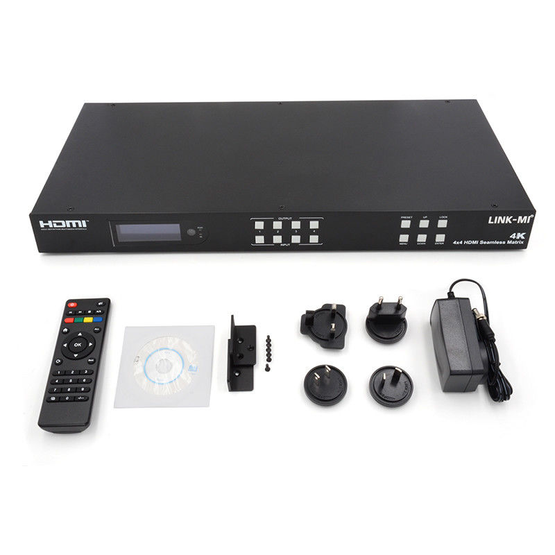 Sızdırmaz HDMI 4K Video Duvar Bölücü HDMI Matrix Switcher 2X2 4 In 4 Out