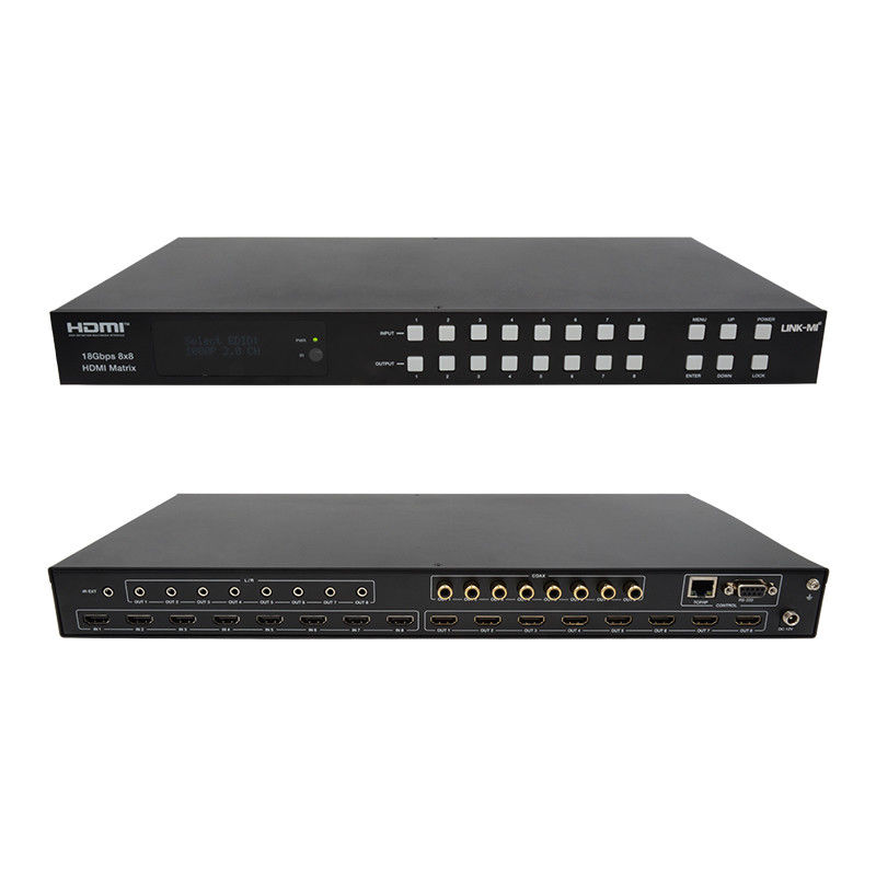 18Gbps 8x8 Matrix Switcher ARC fonksiyonu desteği ile 4K2K 60Hz YUV 4:4:4