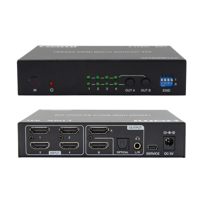4X2 HDMI Matrix Değiştiricisi Hdmi Değiştiricisi Ses Çekicisi 4K 1080P Video Değiştiricisi