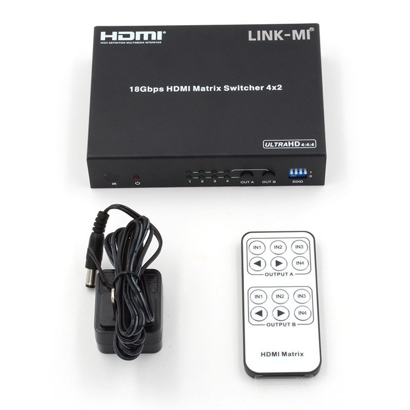 4X2 HDMI Matrix Değiştiricisi Hdmi Değiştiricisi Ses Çekicisi 4K 1080P Video Değiştiricisi