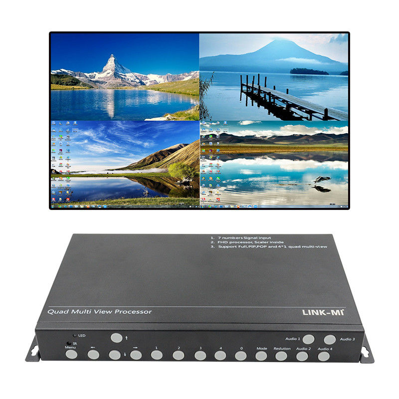 PIP POP HDMI Multi Viewer 4k 4x1 ile IR Uzaktan RS232 Kontrol Merkezi Kontrolü