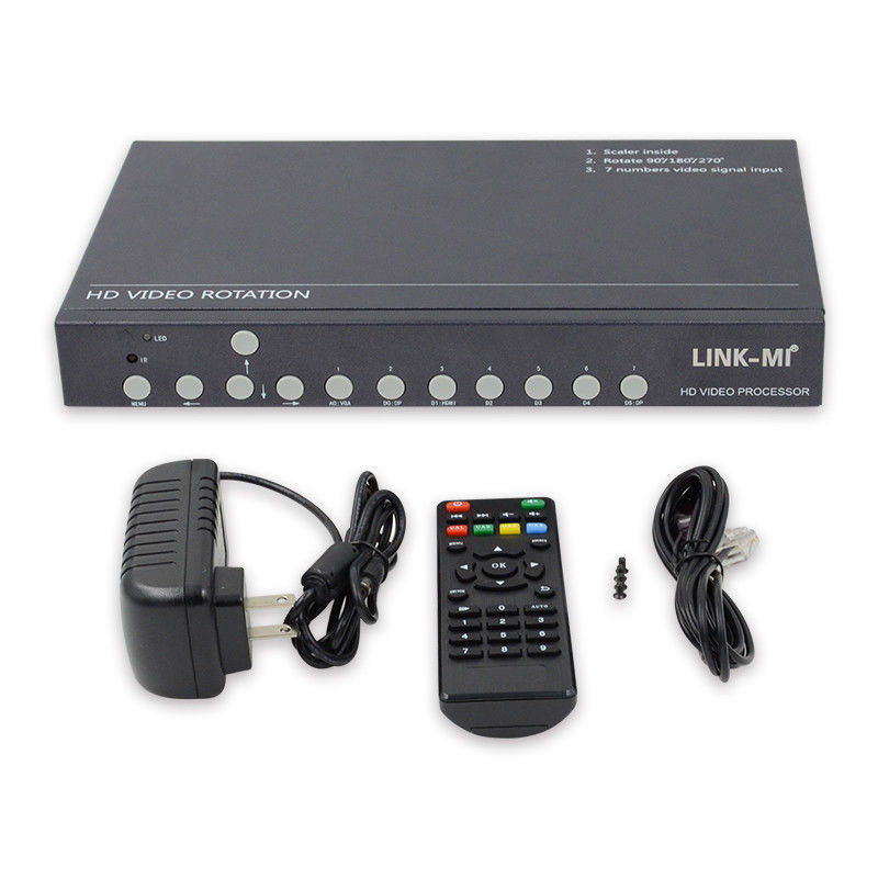 12V HDMI Video Duvar Denetleyici Video Dönüştürücü 90 180 270 Derece HD Video Upscaling Dönüştürücü