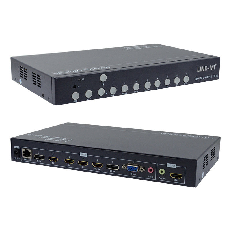 12V HDMI Video Duvar Denetleyici Video Dönüştürücü 90 180 270 Derece HD Video Upscaling Dönüştürücü