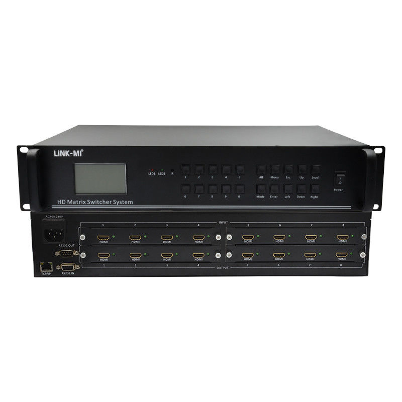 4K Video Ses Matris 8X8 HDMI Matris Değiştirici Sistemi RS232 TCP/IP Uzaktan Kumanda
