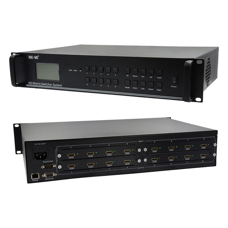 4K Video Ses Matris 8X8 HDMI Matris Değiştirici Sistemi RS232 TCP/IP Uzaktan Kumanda