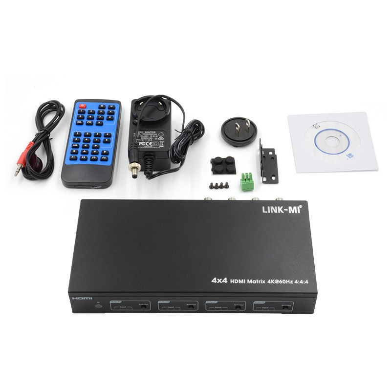 HDMI 4X4 4k Matrix Switcher 4K60Hz 4 Ultra HD ekran için SPDIF Audio AV Matrix ile