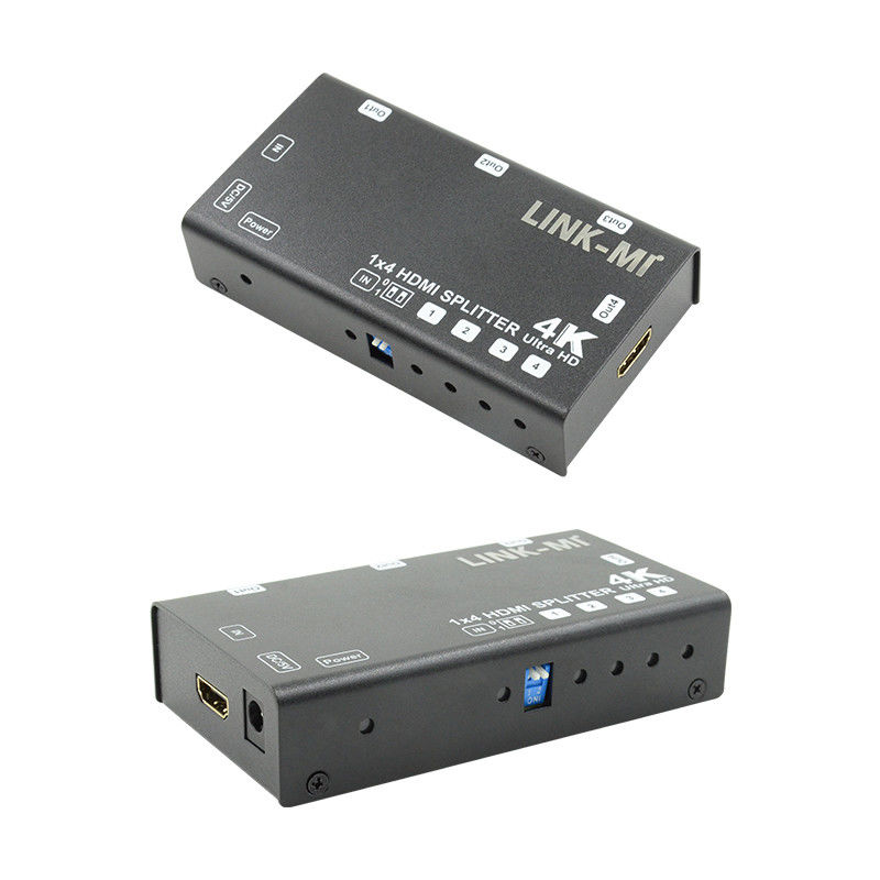 1X4 Video Splitter HDMI 4k 60Hz AV Splitter Destek 3D EDID 4 Ultra HD TV için