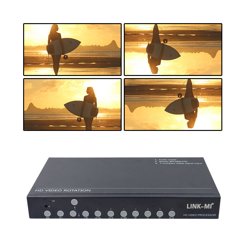 12V HDMI Video Duvar Denetleyici Video Dönüştürücü 90 180 270 Derece HD Video Upscaling Dönüştürücü