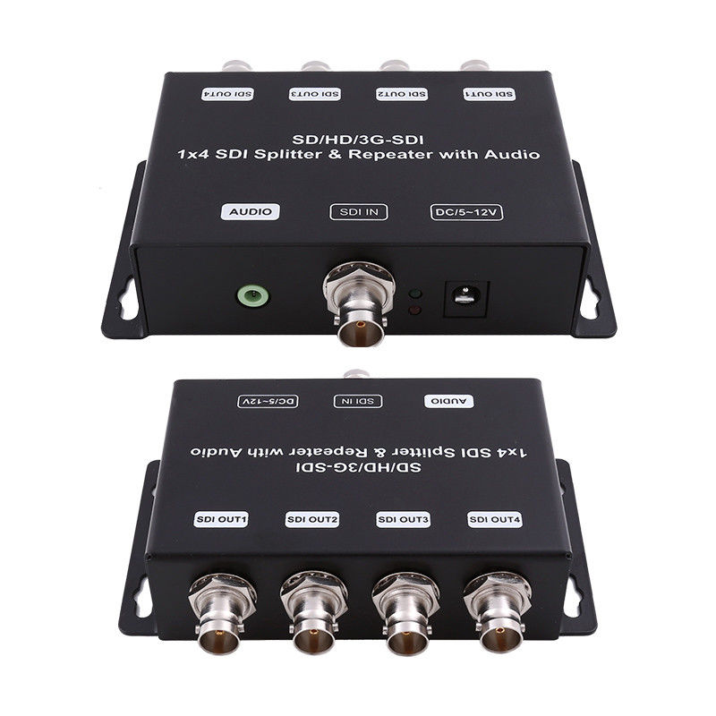 HD/SD-SDI 1 ila 4 Dağıtım Amplifier Repeater Audio 75 ohm Çıkış Impedansı
