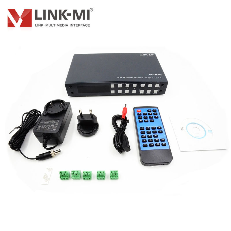 4K 4x4 HDMI Matrix HDCP 2.2 ve DCI-P3/Rec.2020 Renk Uzayı Destek ile HDMI 2.0b Matrix