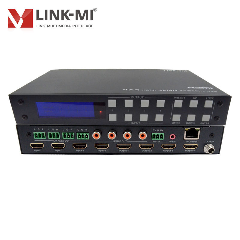 4K 4x4 HDMI Matrix HDCP 2.2 ve DCI-P3/Rec.2020 Renk Uzayı Destek ile HDMI 2.0b Matrix